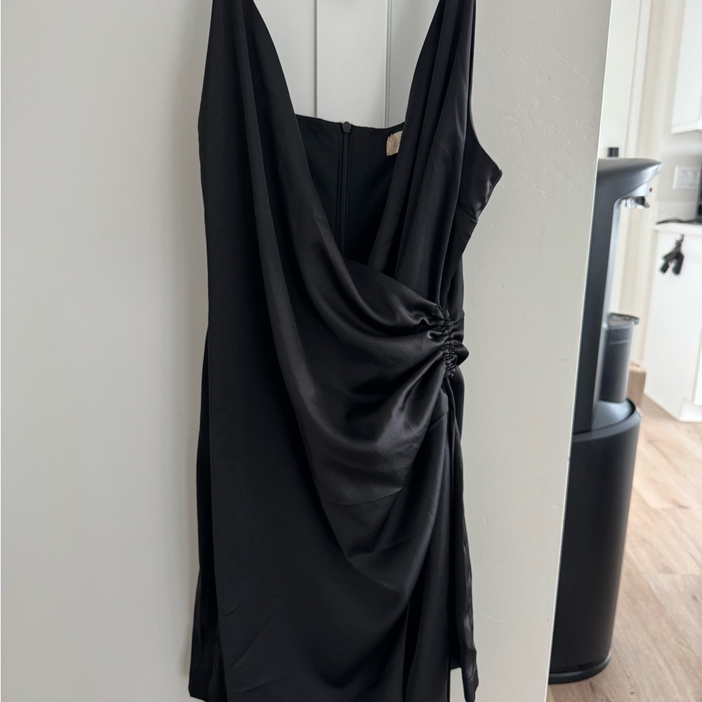 Altar'd State Black Asymmetrical Dress